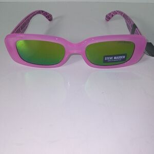 Steve Madden Pink Sunglasses w/ Green Mirrored Lenses